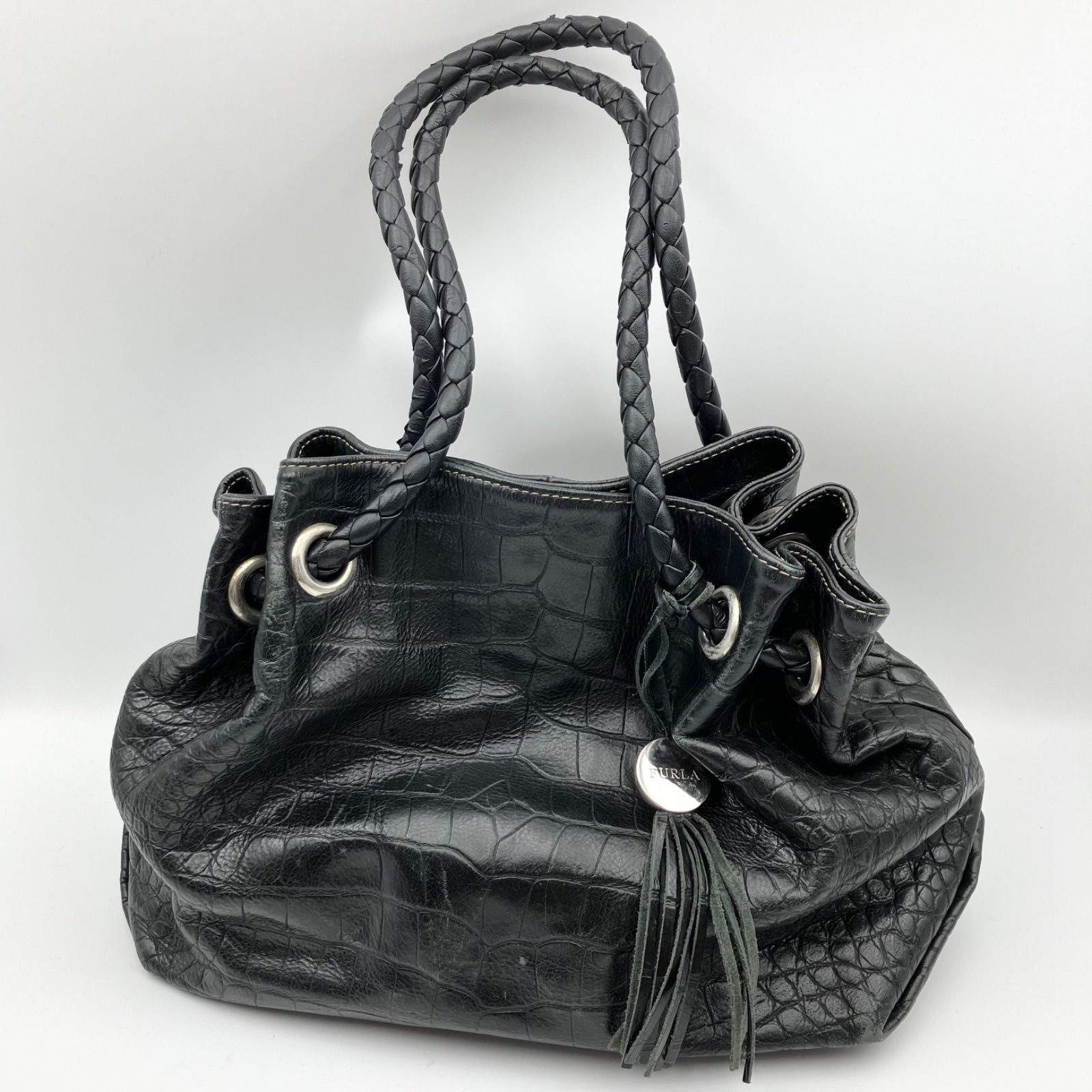 FURLA 黒 レザーハンドバッグ Furla フルラ ハンドバッグ LINDA WB01287ARE000 2Way ブラック