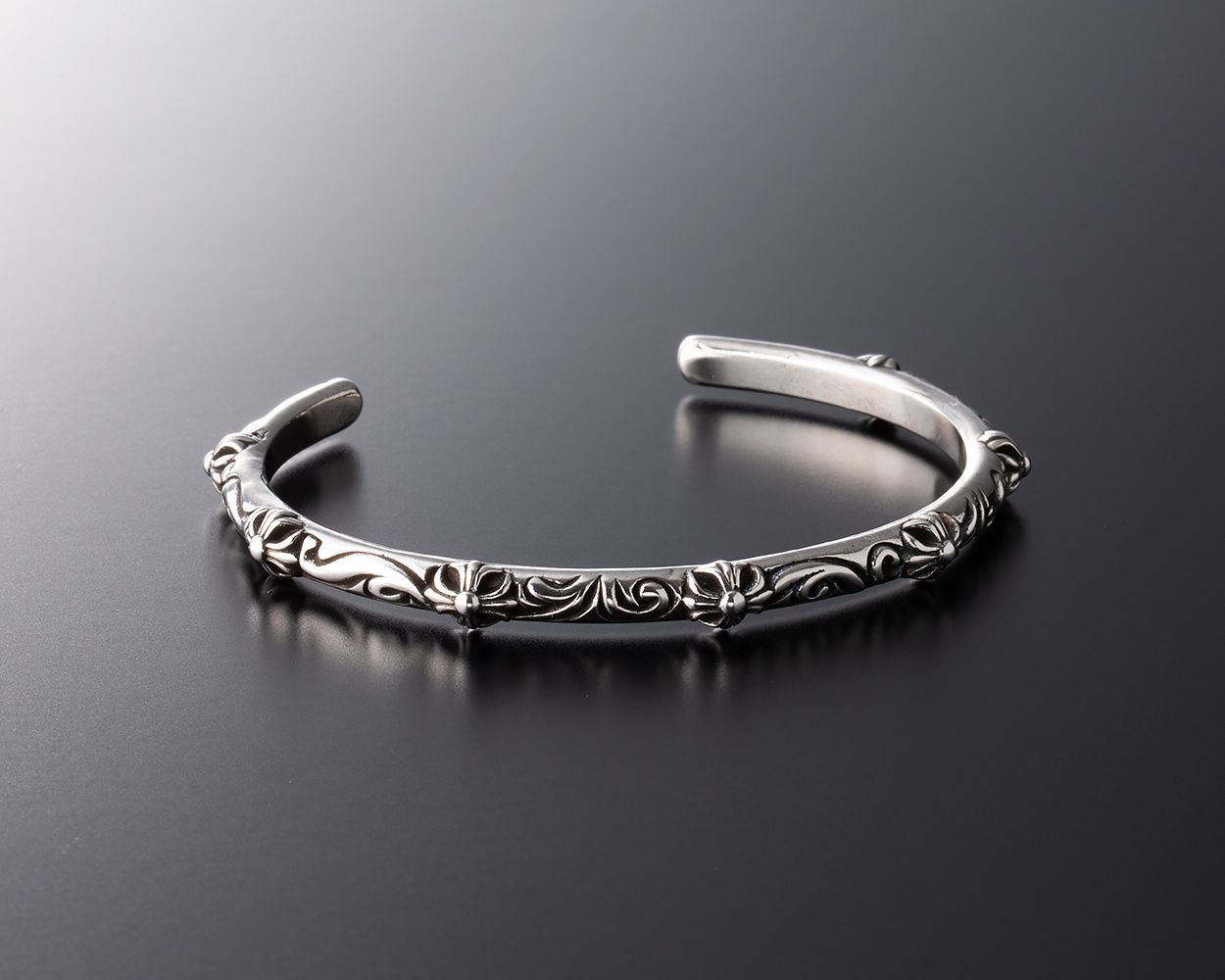 シルバー925 バングル ブレスレット メンズ レディース 唐草