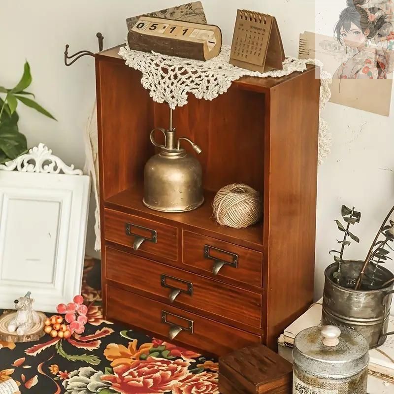 新品未使用 アンティーク風キャビネット 未使用 マホガニー