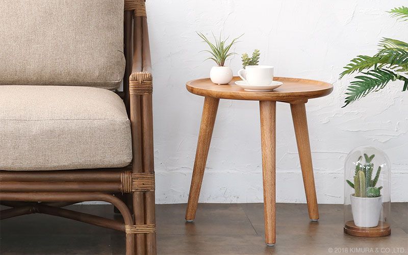 アンティーク　サイドテーブル　チーク タイルトップサイドテーブル チーク材 北欧家具ビンテージ : CHLOROS