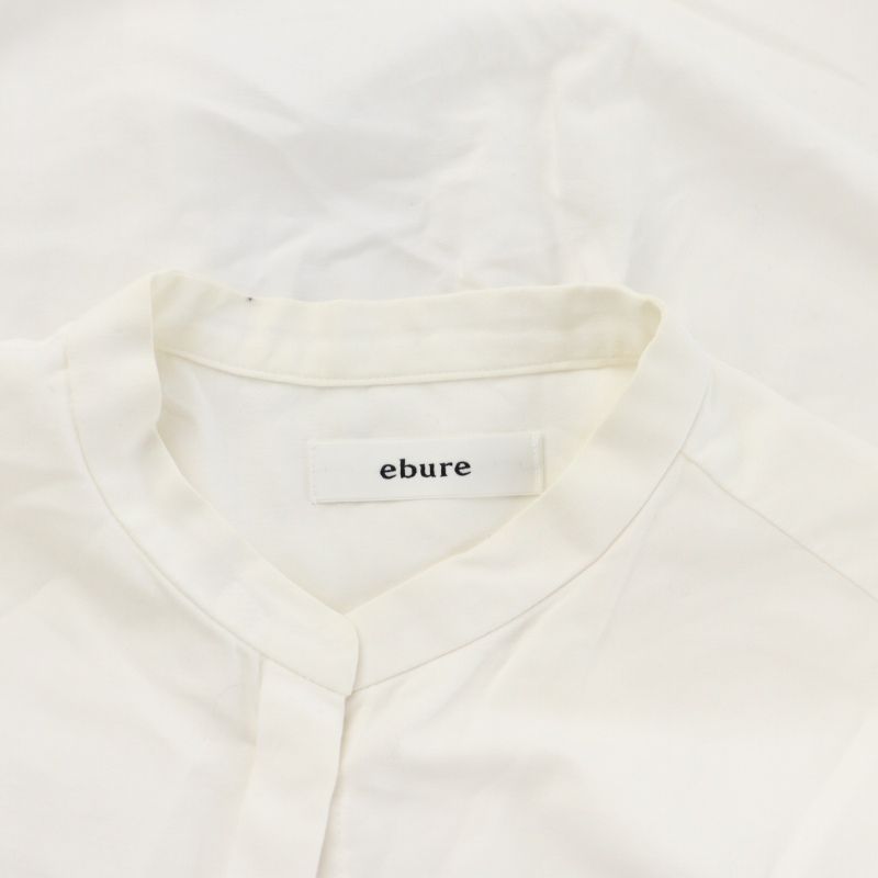 エブール ebure コットンフライフロントバンドカラー