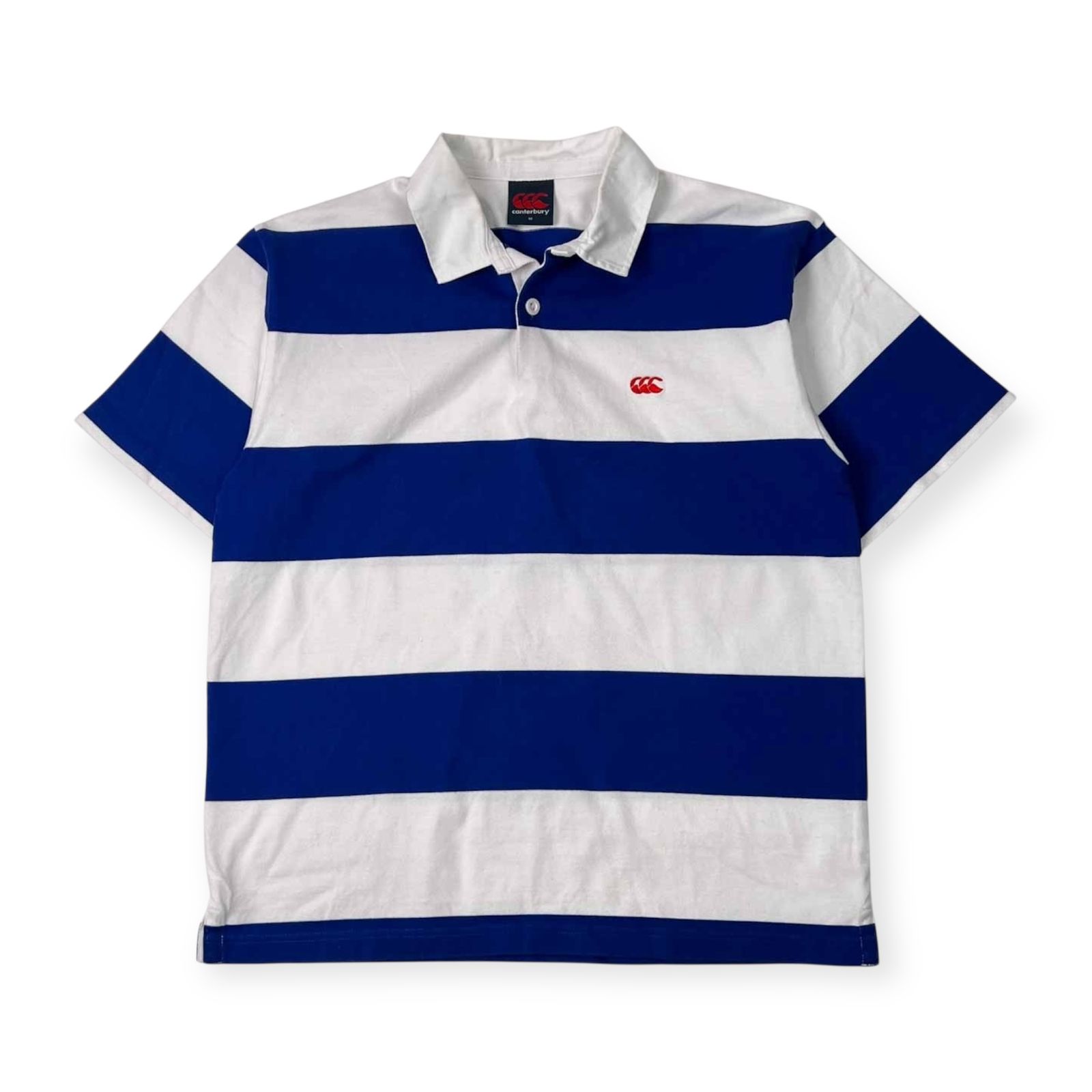 ✨Canterbury カンタベリー 半袖 ボーダー ポロシャツラガーシャツM✨ canterbury カンタベリー ボーダー 半袖 ラガーシャツ