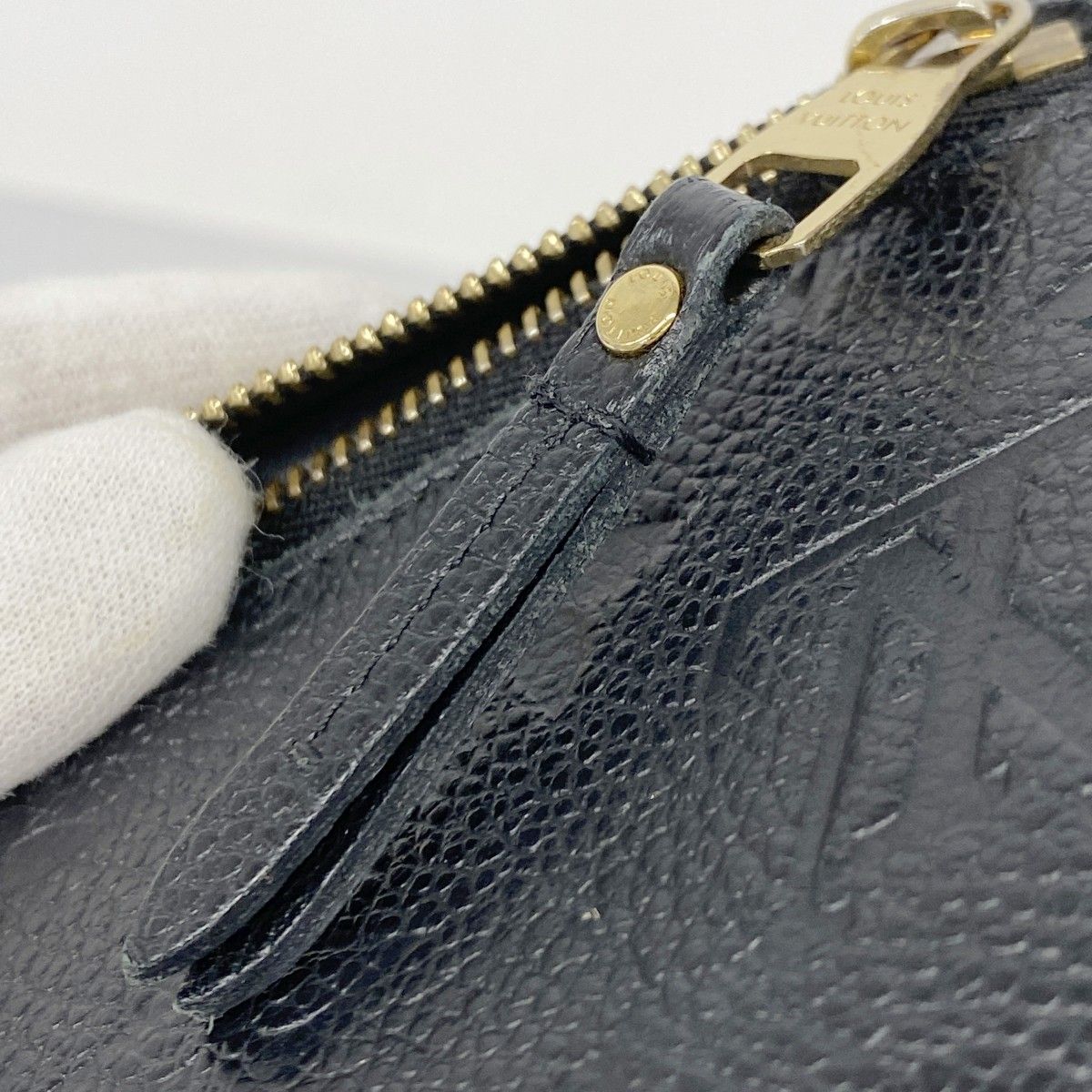 ルイヴィトン　コインケース　ポシェットクレ　アンプラント　M60633 Monogram Empreinte Pochette with Key Hook Noir M60633