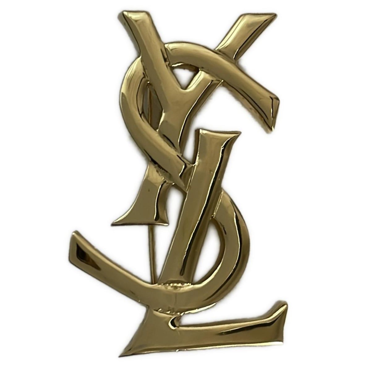 YvesSaintLaurent(イヴサンローラン) ブローチ美品 - ゴールド