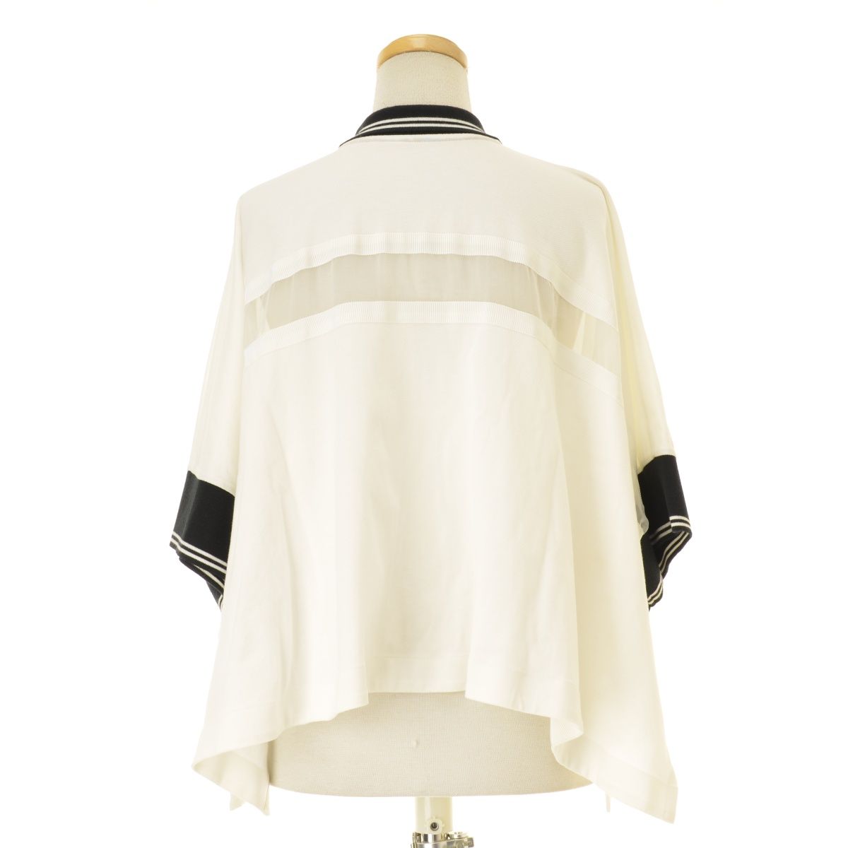 sacai】21SS 21-05482 COTTON JERSEY POLO SHIRT七分袖