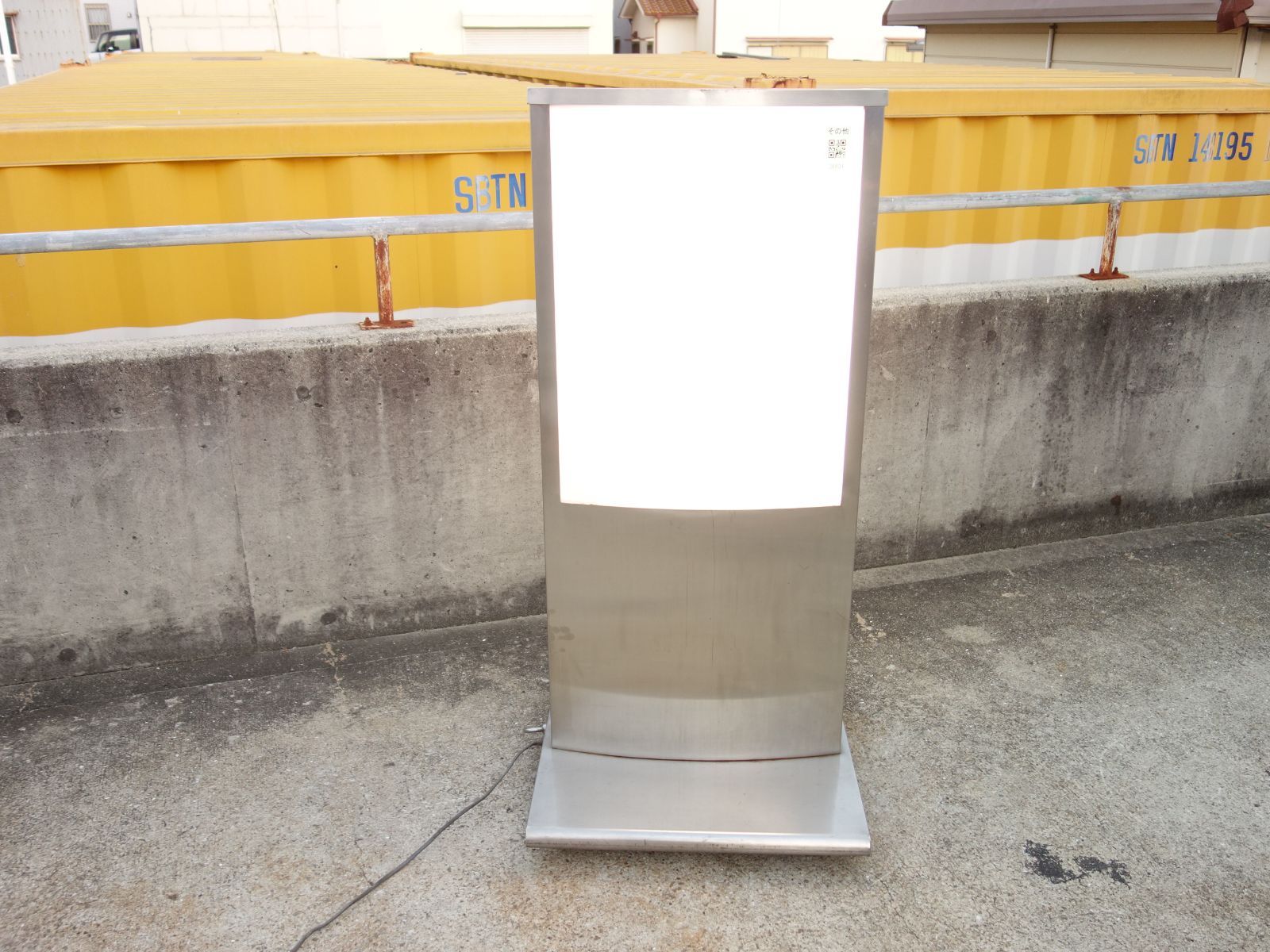 M 業務用 看板 電飾 スタンド キャスター サイン 100V 38831