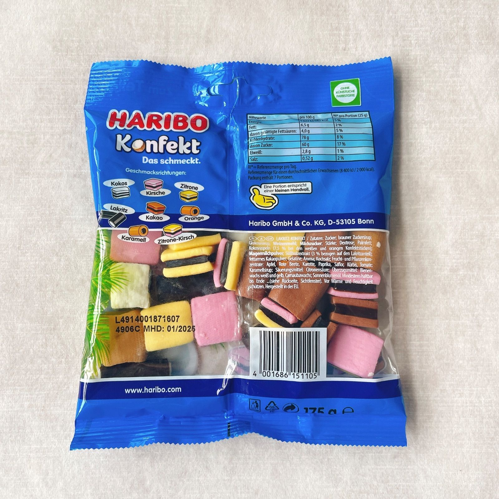 HARIBO【日本未販売】konfekt 175g ココナッツソフトキャンディ