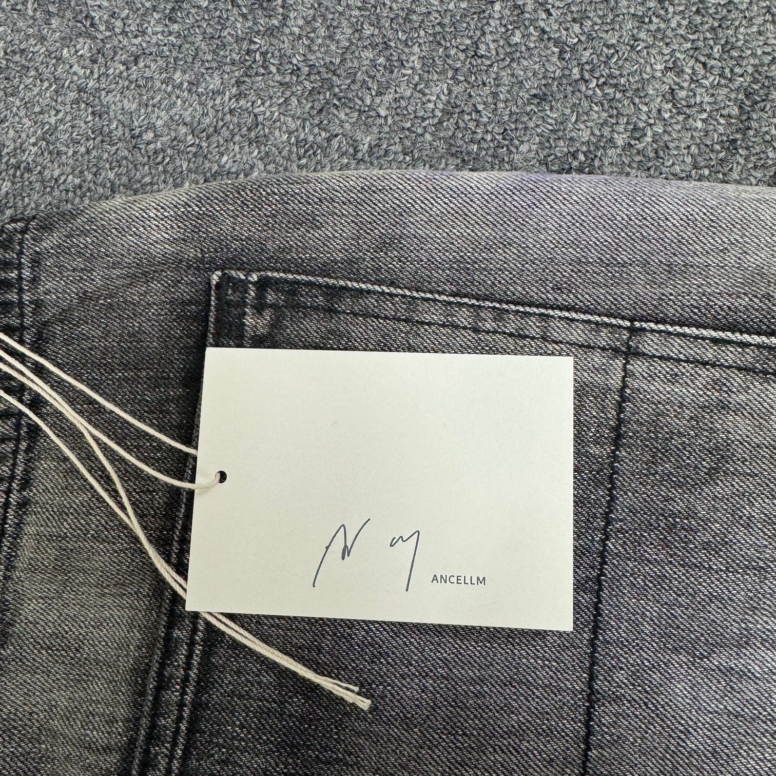 定価36300円 ANCELLM 23AW MIX COLOR WIDE DENIM PANTS ジーンズ 
