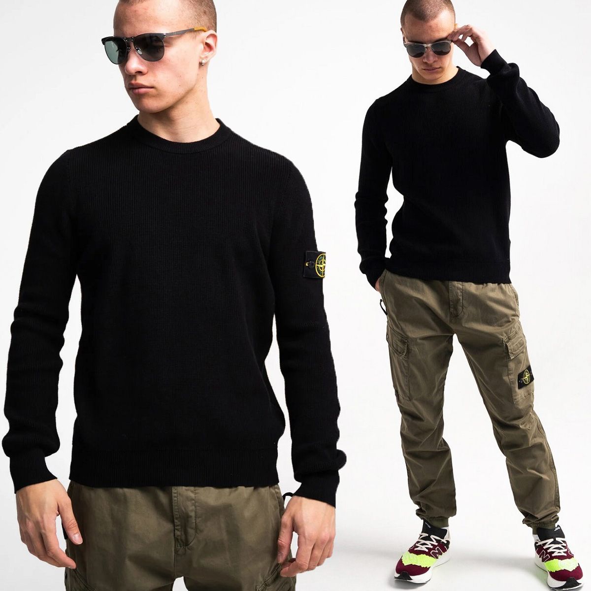 29 STONE ISLAND ストーンアイランド 7615550D8 V0029 ブラック ニット セーター