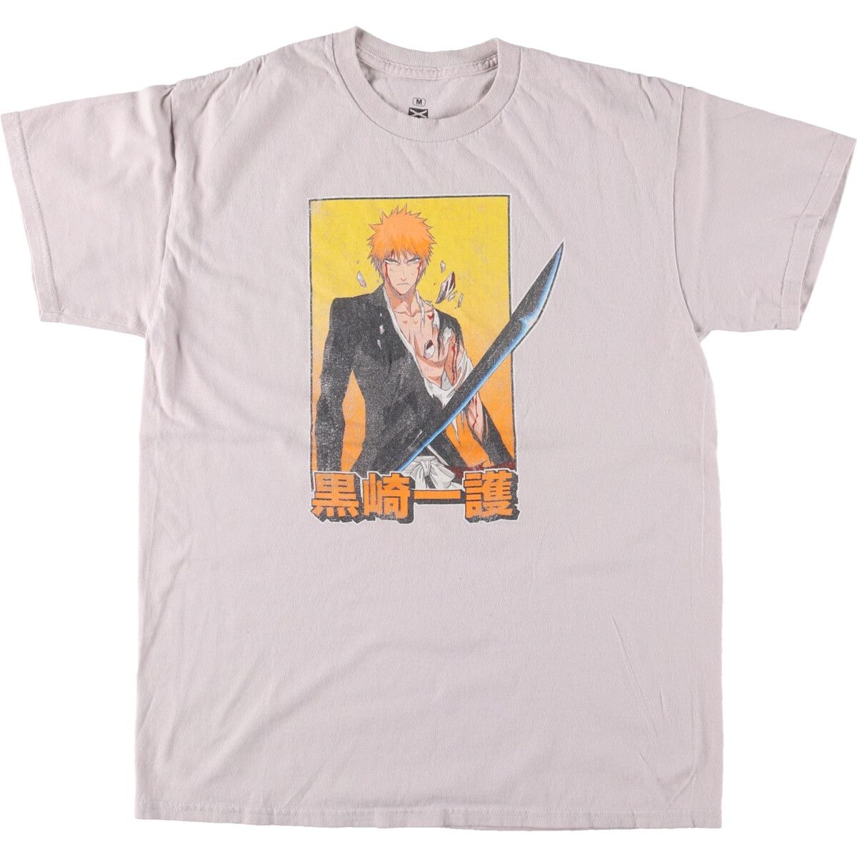 古着 BLEACH ブリーチ 黒崎一護 アニメ キャラクタープリントTシャツ 