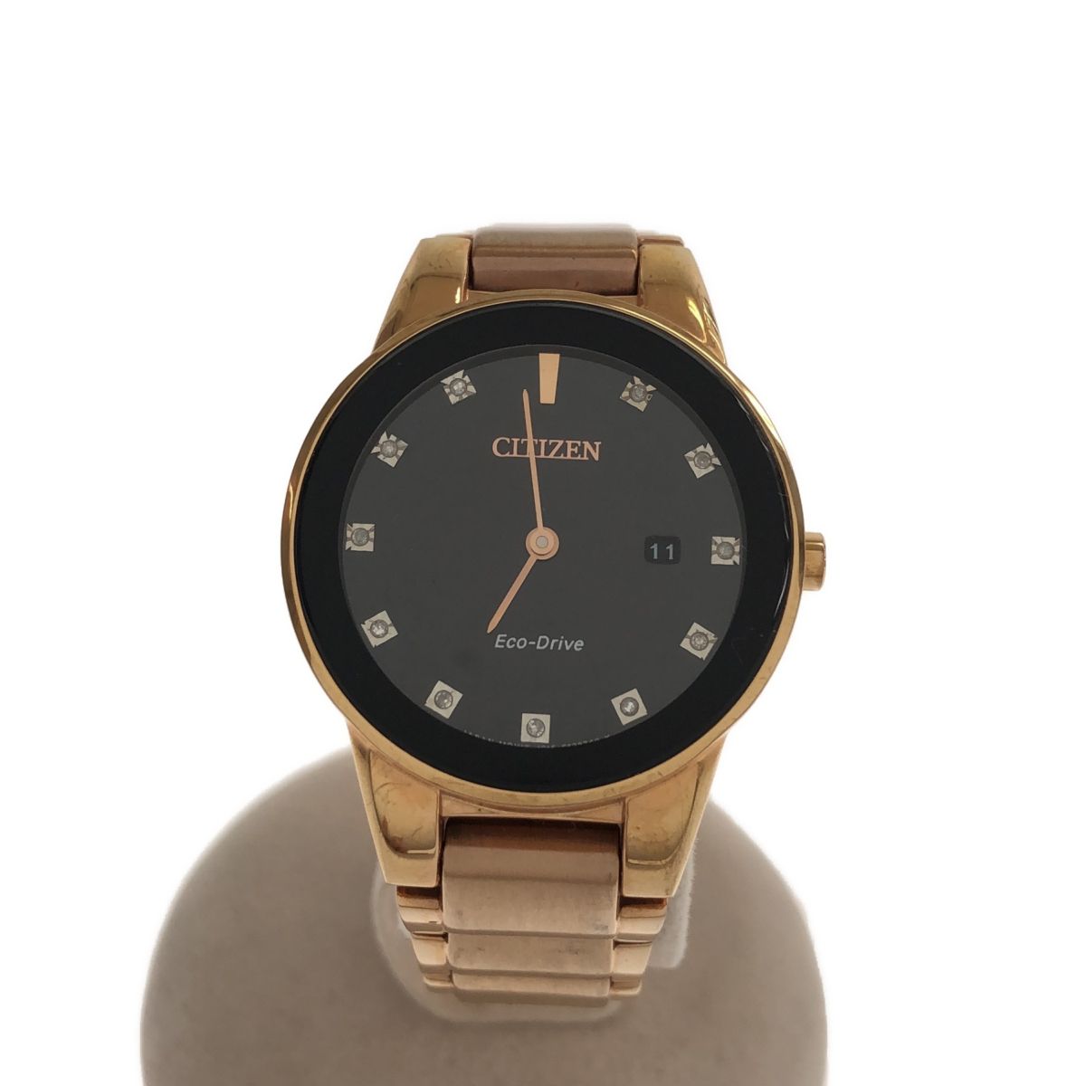 腕時計 稼働 シチズン CITIZEN エコドライブ J015-S097371 デイト 黒色 