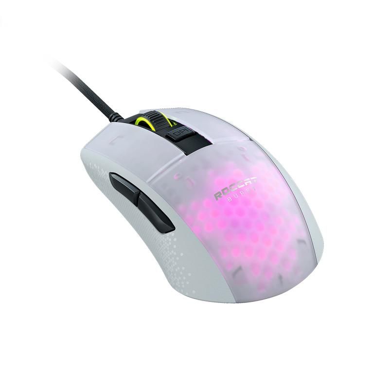 ROCCAT Burst Pro 超軽量プロ仕様光学ゲーミングマウス 軽量68g Titanスイッチオプティカル 光学式Owl-Eye 16K dpi 半透明 RGB AIMOライティング