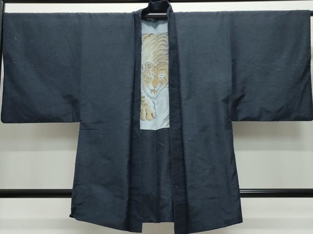 平和屋着物▽本塩沢 単衣 十字絣文様 正絹 逸品 BAAS8384hv 平和屋