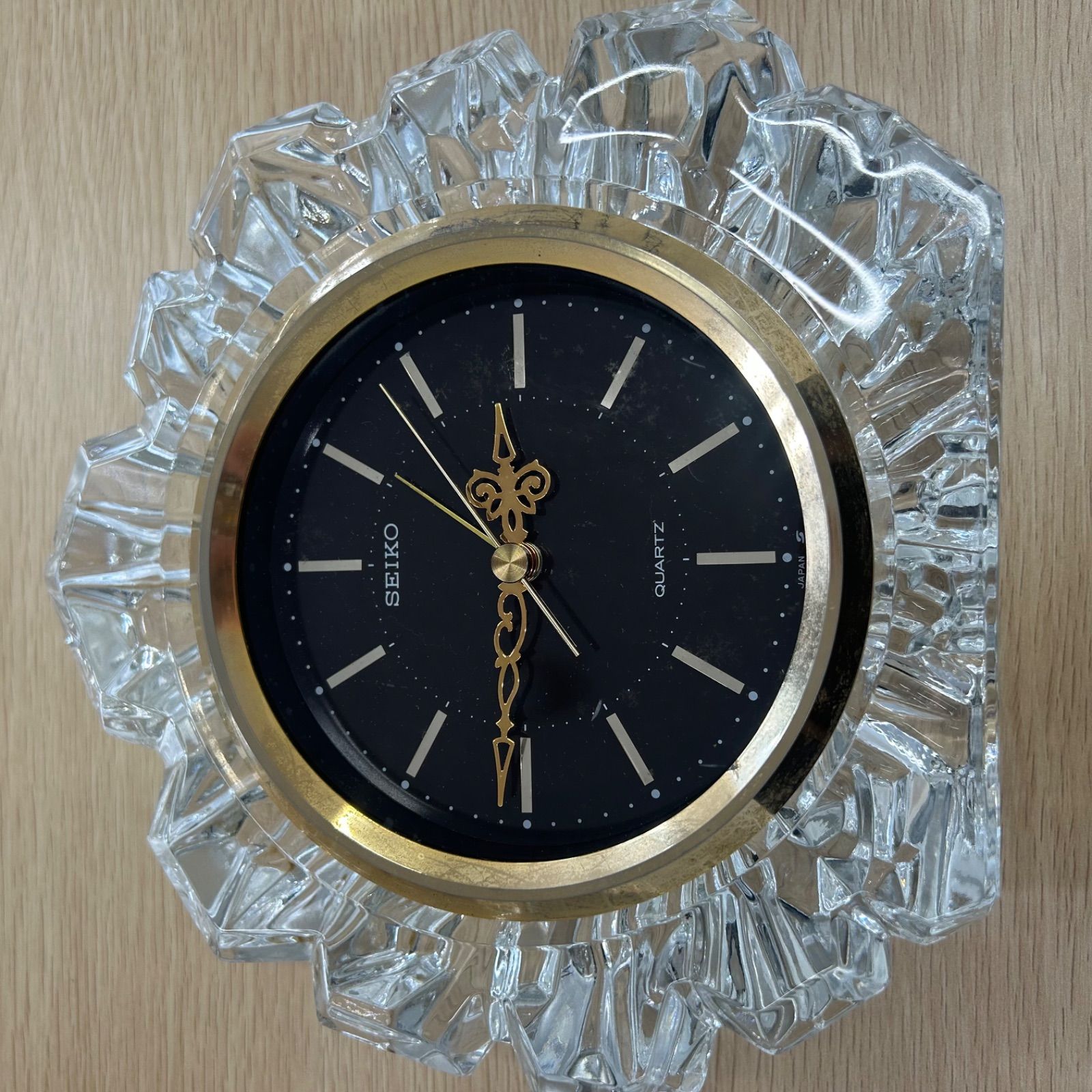 ★父の代からの年代物SEIKOクリスタル置き時計丁寧なメンテナンス済み★ 昭和レトロ SEIKO クリスタル置き時計 アンティーク - メルカリ