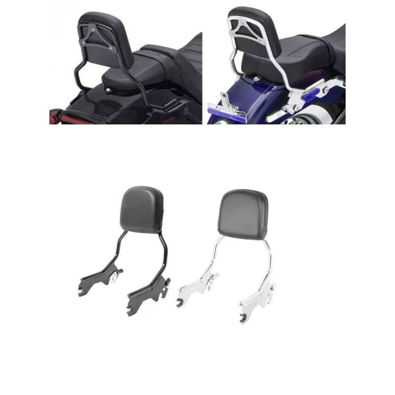 ハーレー M8ソフテイル シーシーバー バックレスト 背もたれ デタッチャブル クローム 2018年~ FLFB FLFBS FXBR AND FXBRS ミルウォーキエイト ファットボーイ ブレイクアウト