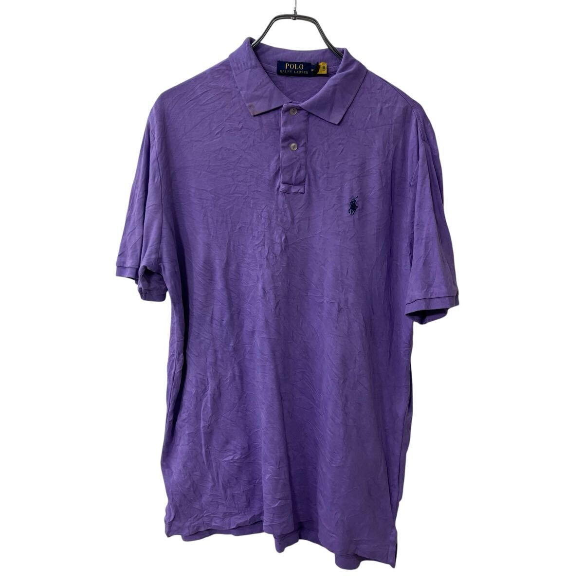 【美品】POLO RALPH LAURENポロシャツ半袖　パープルラルフローレン POLO RALPH LAUREN 半袖 ポロシャツ M パープル ポロ ラルフ