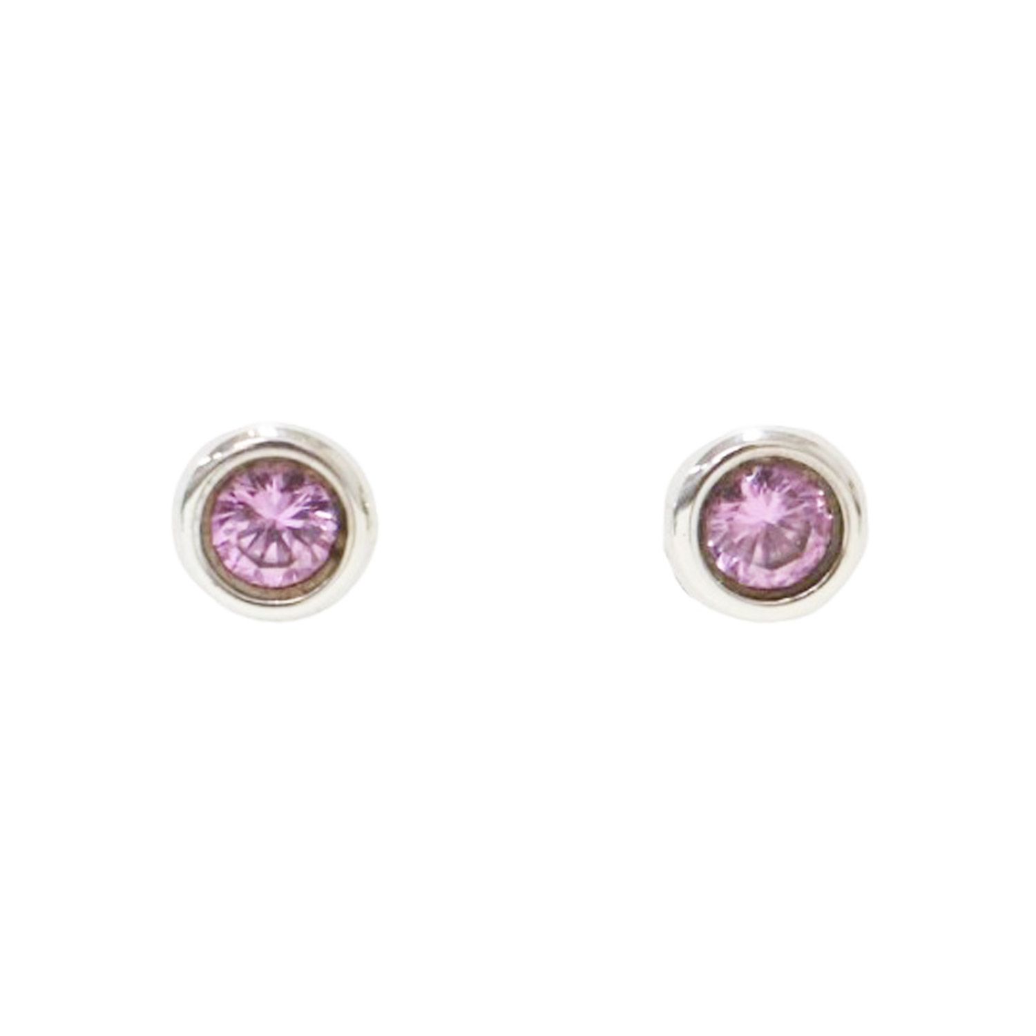 美品】TIFFANY&Co. ティファニー ピアス SV925 ピンク サファイヤ 
