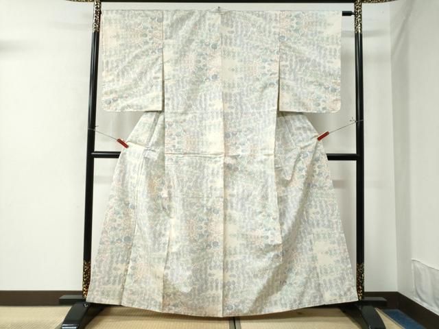 平和屋着物●本場大島紬　7マルキ　草花文　正絹　逸品　CAAW7759yc 平和屋着物○本場大島紬 7マルキ 草花文 正絹 逸品 CAAW7759yc 平和屋着物