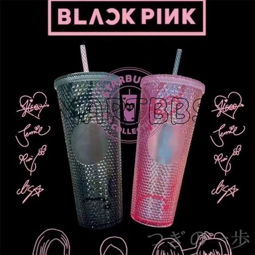 Starbucks - 【値下げ中⚠️】BLACKPINK starbucks スタバ　コラボ　タンブラー BLACKPINK Starbucks コラボ タンブラー 黒 24OZ 箱付 - メルカリ