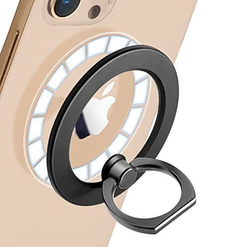 MagSafe対応 充電 対応 ＺＮＸ＼ＺＥＮＩＸ スマホ ホールド リング ロゴ 見せ ZX-safering2 (ブラック)