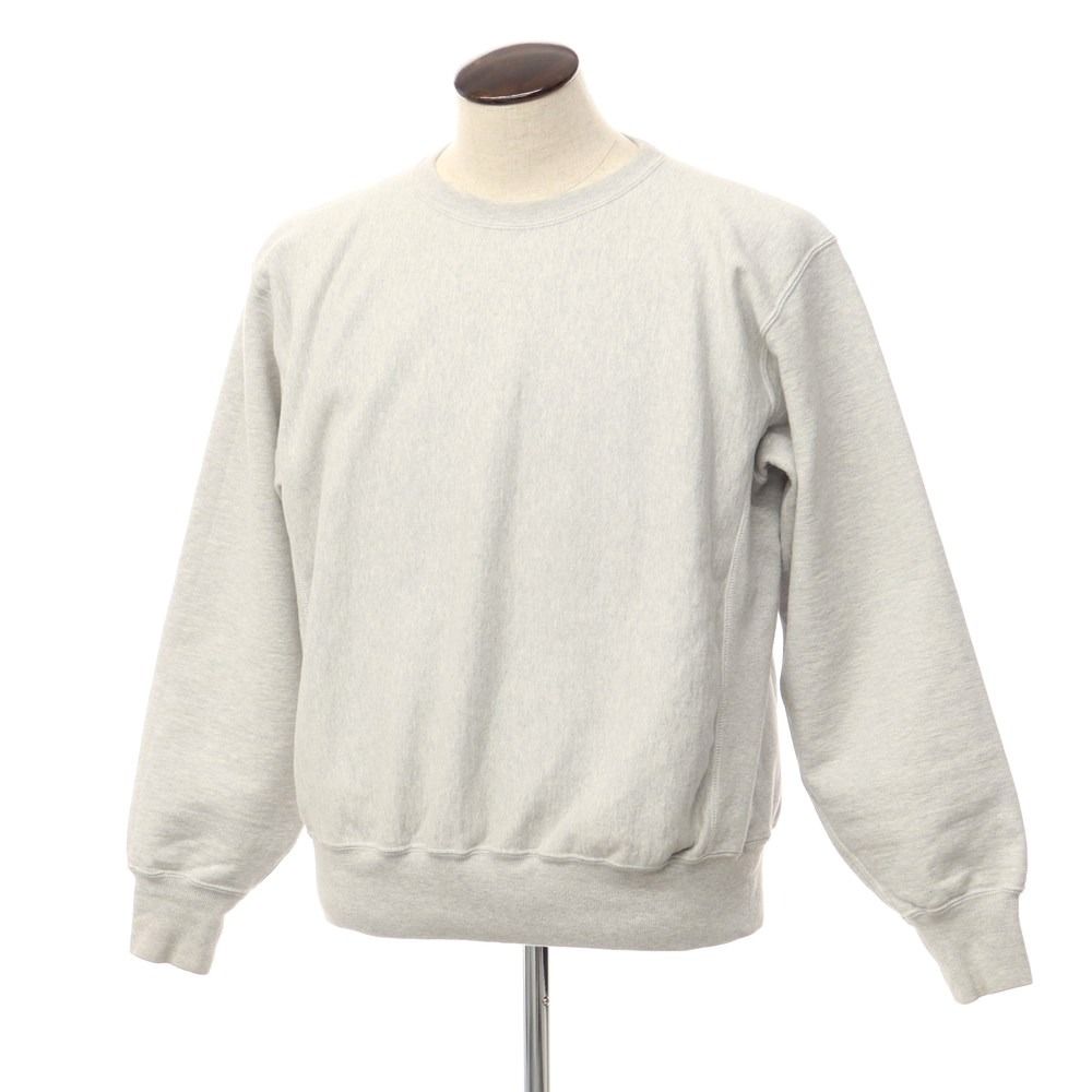 中古】オーラリー AURALEE コットン クルーネック スウェット グレー 