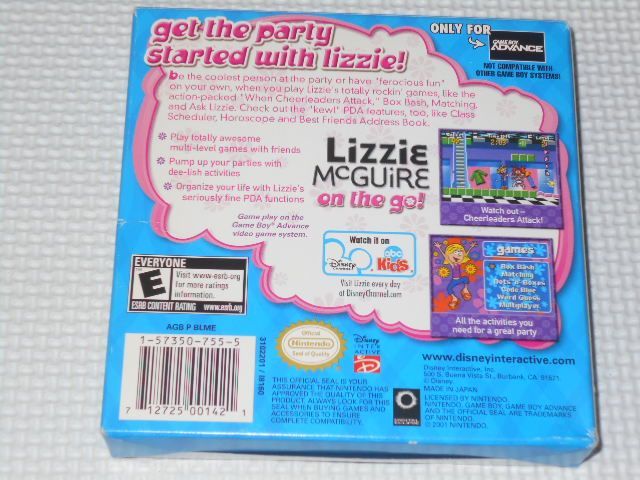 GBA☆LIZZIE McGUIRE on the go 海外版 北米版 端子清掃済☆箱付・説明 