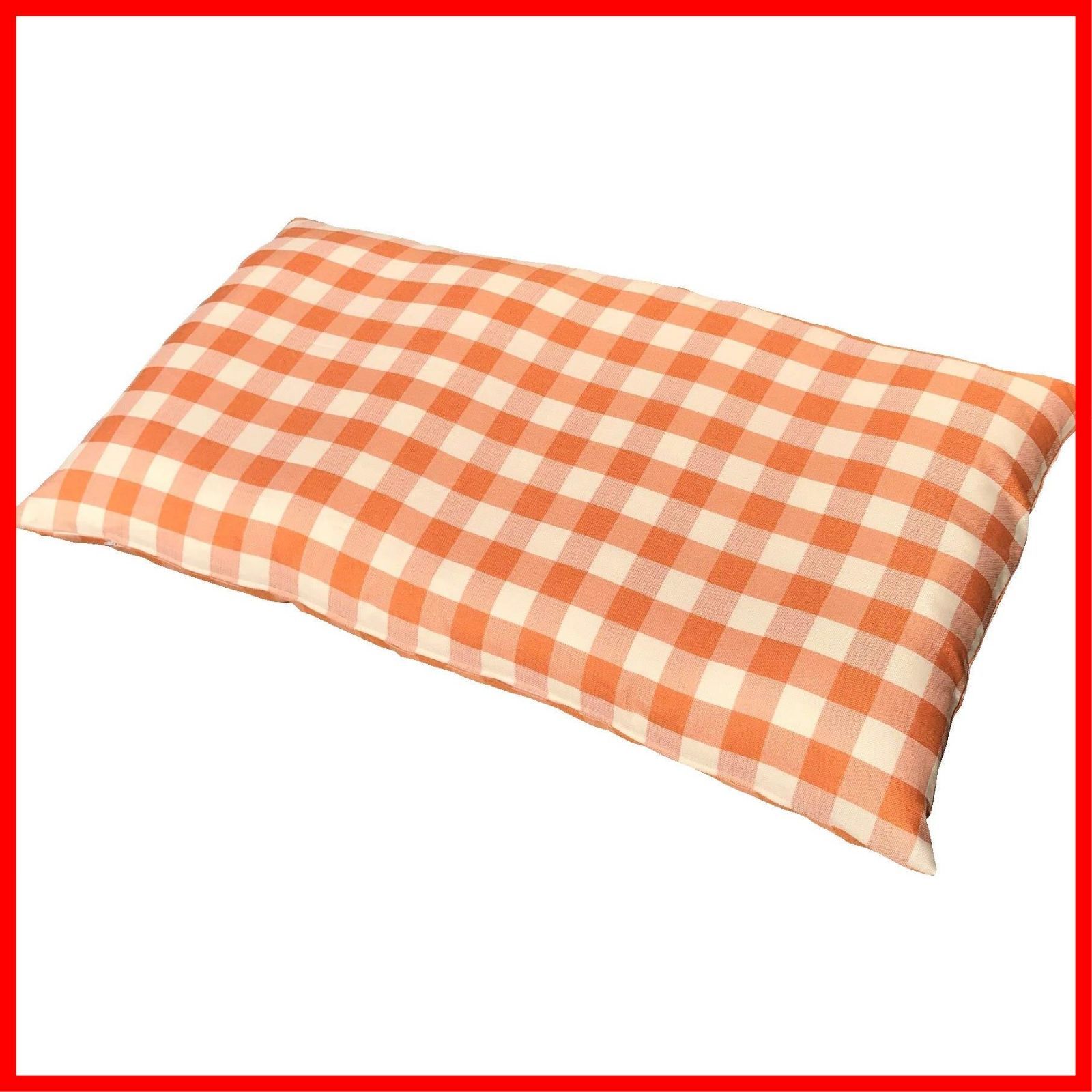 新着商品 オレンジ 68x120 厚地CチェックF 120 68 長座布団カバー