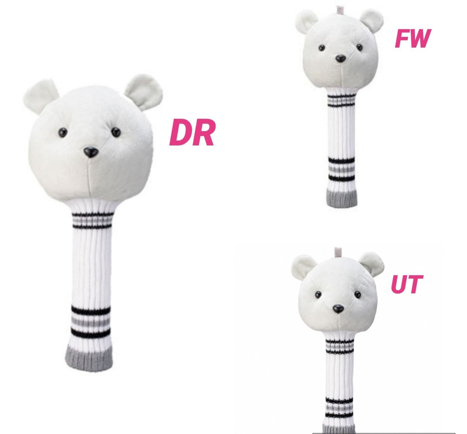 新品】Callaway キャロウェイ ベア DR FW UT ヘッドカバー3点グレー  