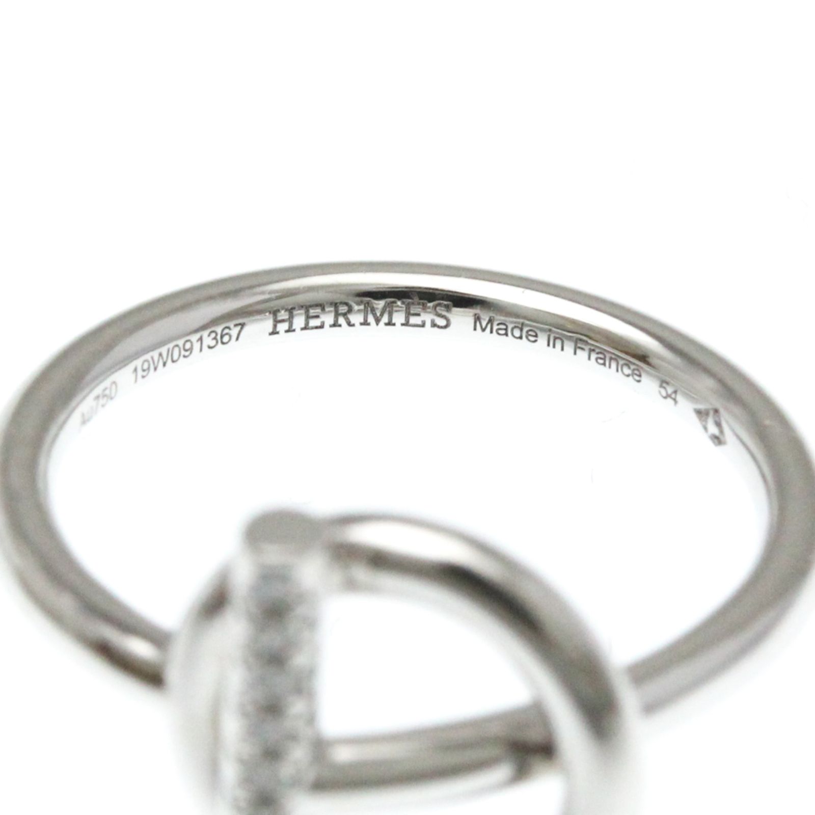 エルメス(Hermes) エシャペ ダイヤモンド リング K18ホワイトゴールド