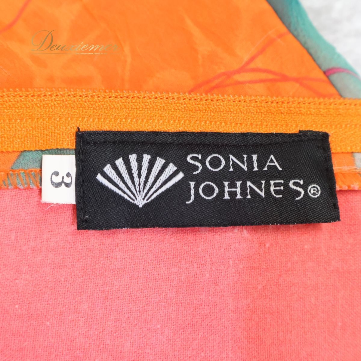 【フラメンコ衣装】オレンジ SONIA JOHNES ソニアジョーンズ ワンピース ドレス 緑 ボランテ フリル 水玉 ドット ダンス 花 フラメンコ衣装】オレンジ SONIA JOHNES ソニアジョーンズ