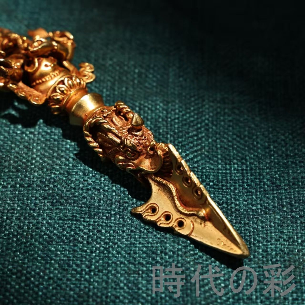 描金象鼻財神 降魔杵