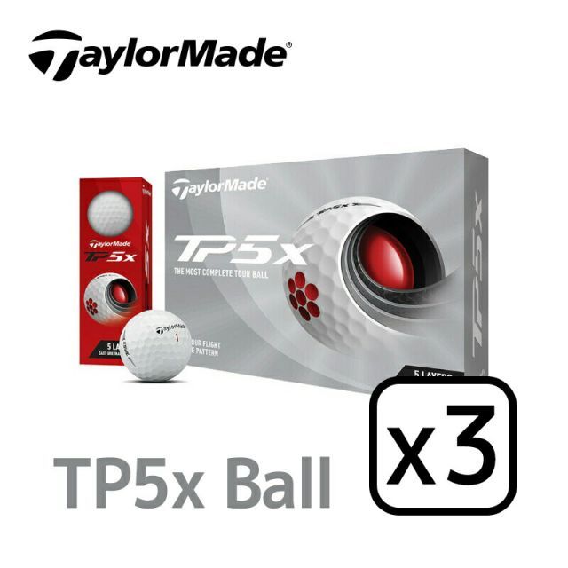 テーラーメイド TP-5X ゴルフボール ホワイト 3ダースセット 12個入りｘ3 日本正規品 TailorMade TP5X Ball 12Px3