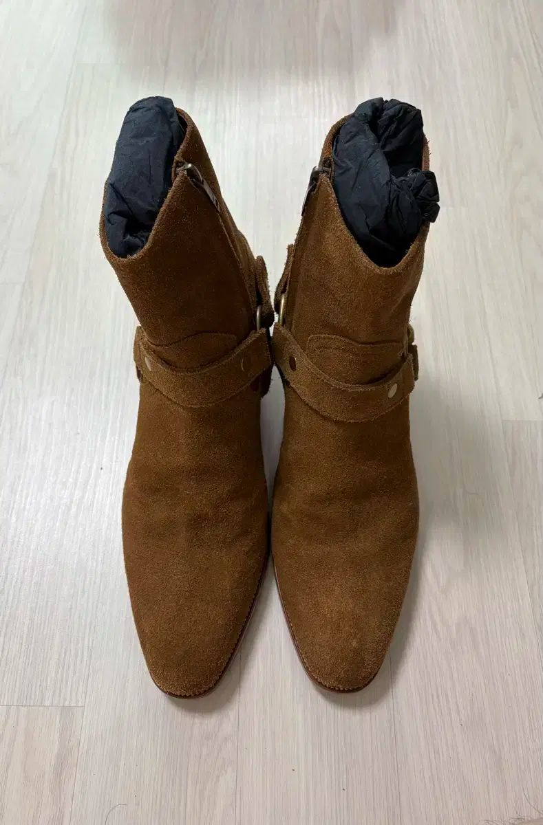 Saint Laurent サンローラン オートバイ スエード チェルシー ブーツ 42 5