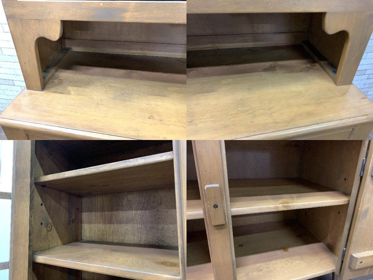 アンファン/enfant カップボード ハッチボード 飾り棚 パイン材 食器棚