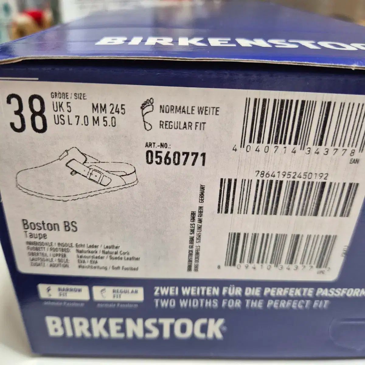 BIRKENSTOCK(ビルケンシュトック) ボストン ソフト フットベッド トープ ー レギュラー EU38