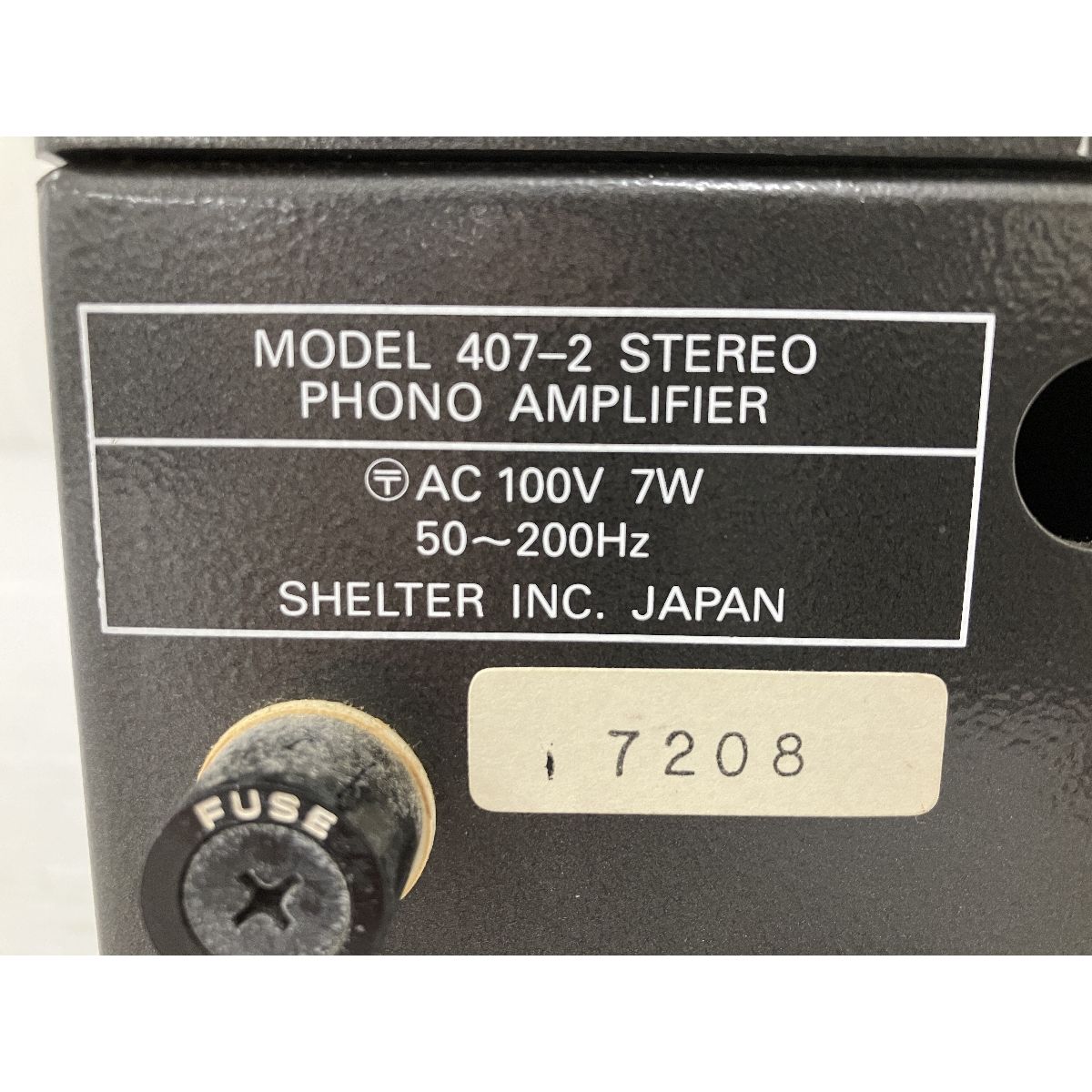 SHELTER MODEL 407-2 NF型 フォノイコライザー  訳あり O8951101