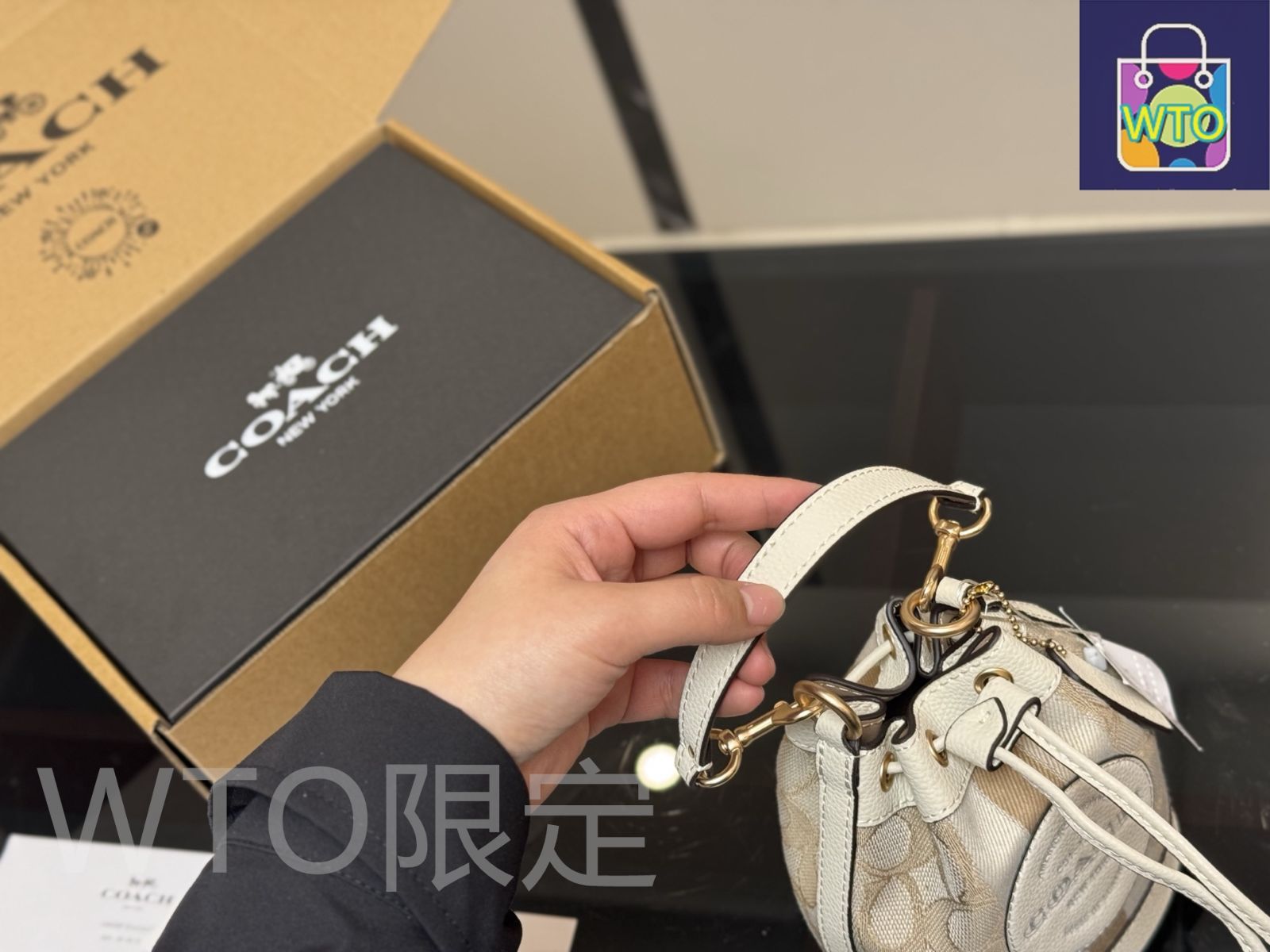 今日WTO】Coach ミニバケツバッグ（デニム）Cute Design-WTO輸入