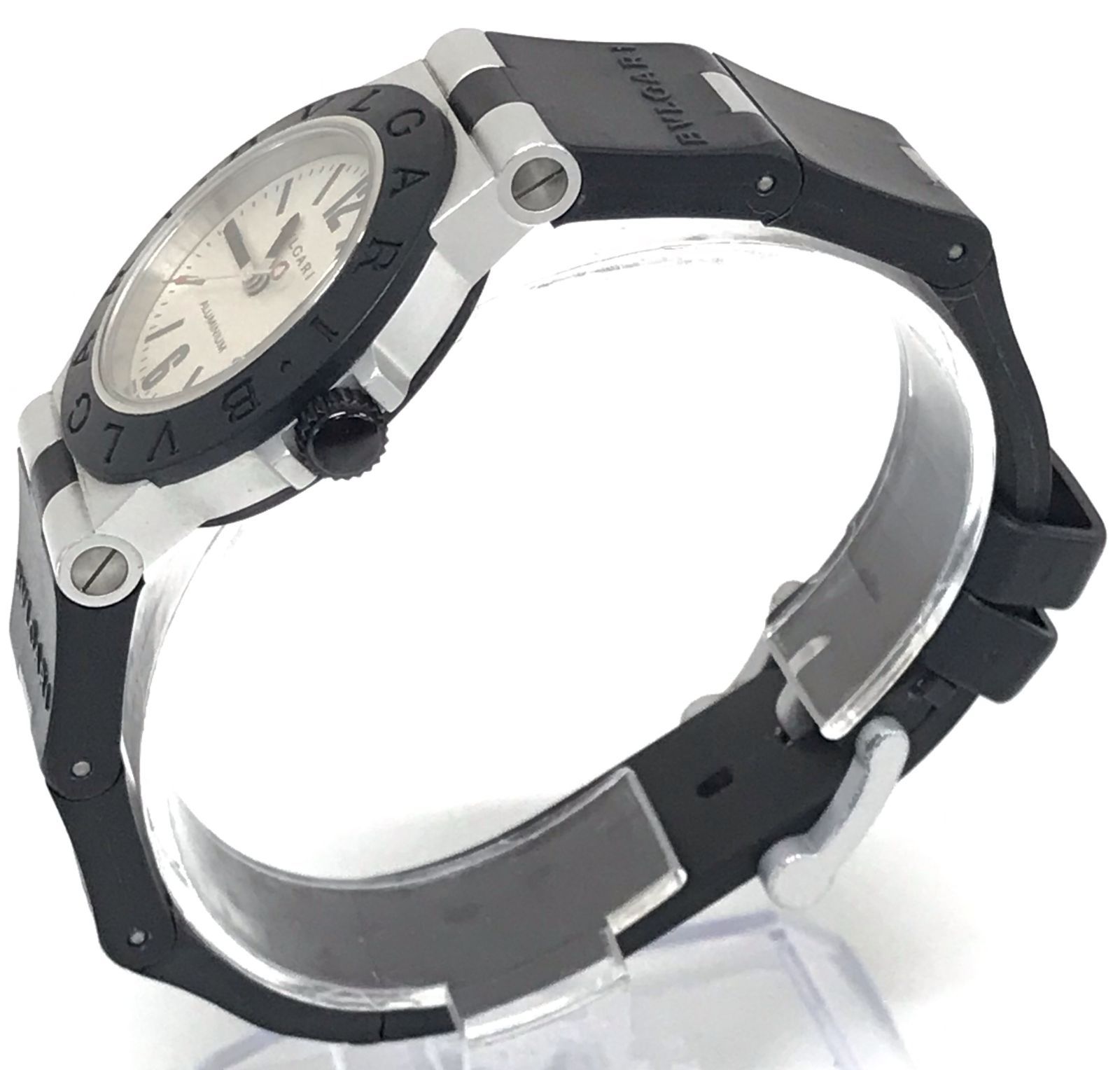 θ【不動品/電池切れ】BVLGARI/ブルガリ アルミニウムウォッチ AL32A 