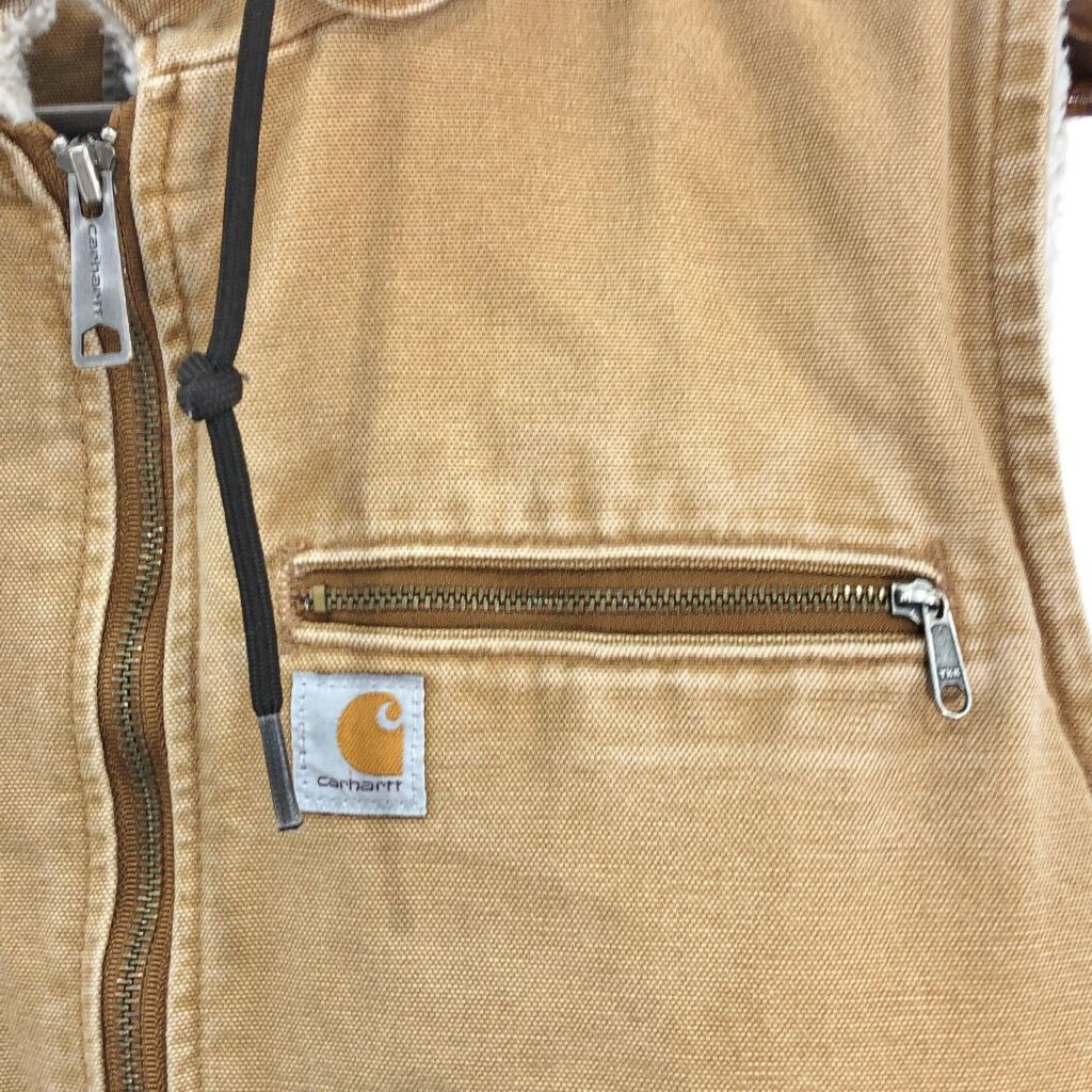 Carhartt カーハート フーデッド ダックベスト ブラウン (レディース XL) 中古 古着 R1376