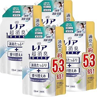 ケース販売 大容量 レノア 超消臭1WEEK 柔軟剤 フレッシュソープ 詰め替え 2 100mLx4袋