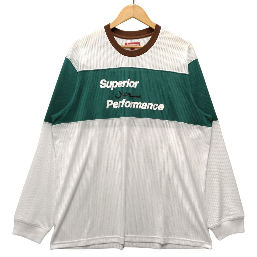 【アラビックロゴ】Supremeシュプリーム メッシュロングスリーブ アラビックロゴ】Supremeシュプリーム メッシュロングスリーブ