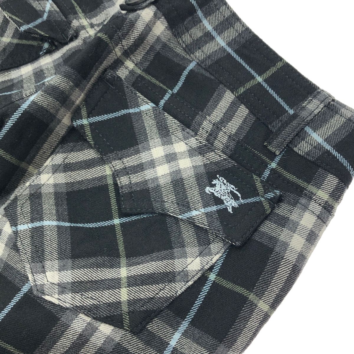良好 BURBERRY BLUE LABEL バーバリーブルーレーベル チェック柄パンツ  