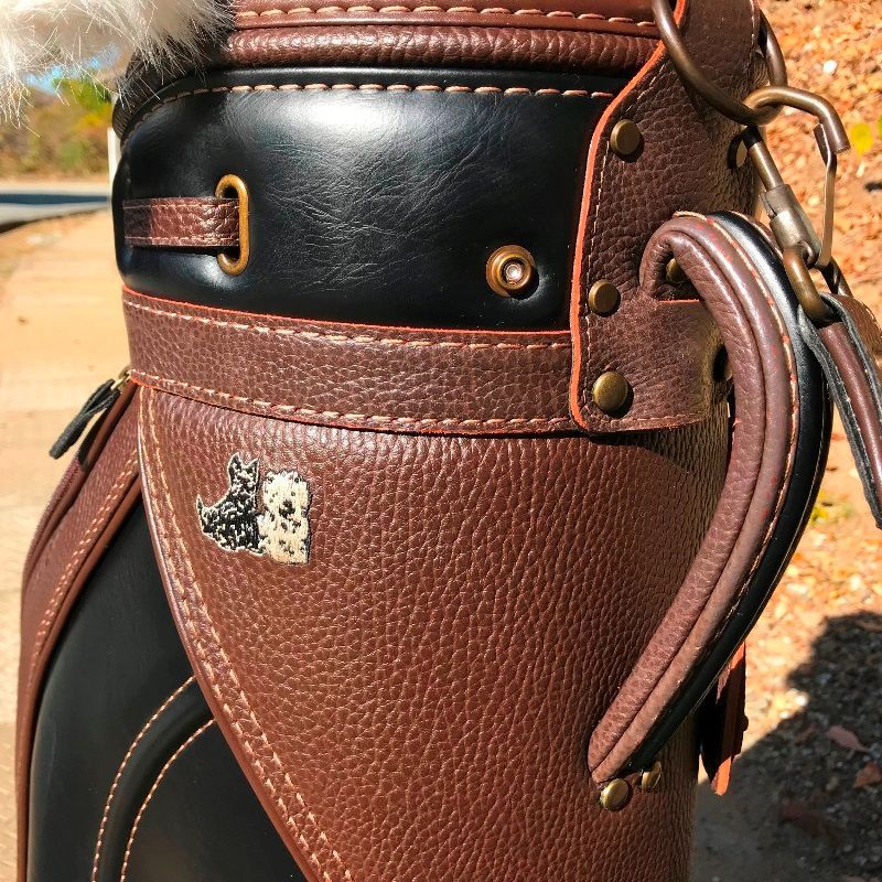 蛇革 本革 キャディバッグ ゴルフバッグ キャディバッグ】本革x帆布 WINWIN SPIRITS BAG GD Ver.[日本製