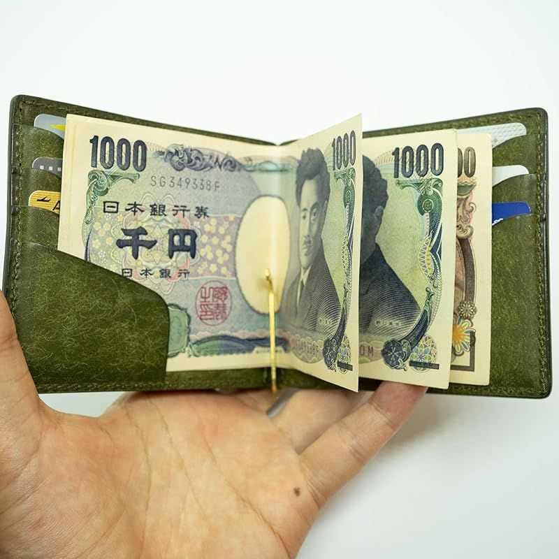 ヒズファクトリー 小銭入れ付きマネークリップ