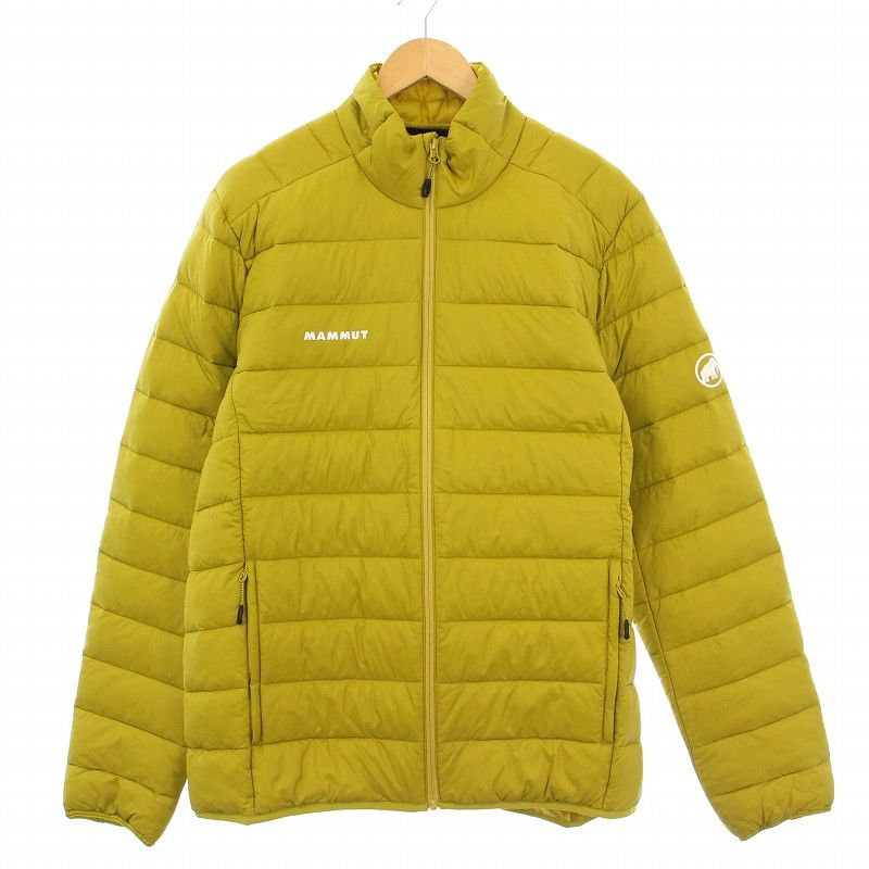 マムート MAMMUT Crag IN Jacket クラッグインサレーションジャケット 中綿 スタンド ナイロン アウター ジップアップ ロゴ プリント XL 黄緑 ライトグリーン 1013-03430 |BB