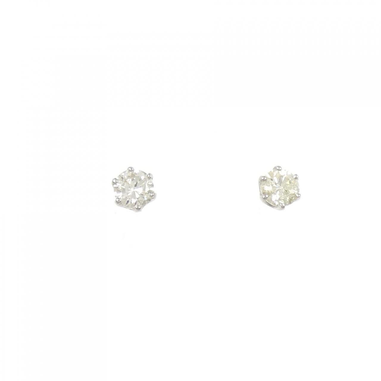 PT900 ソリティア ダイヤモンド ピアス 0.50CT