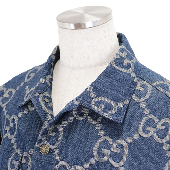 未使用】グッチ 2022年製 パイナップル ジャンボGG ジャガード デニム