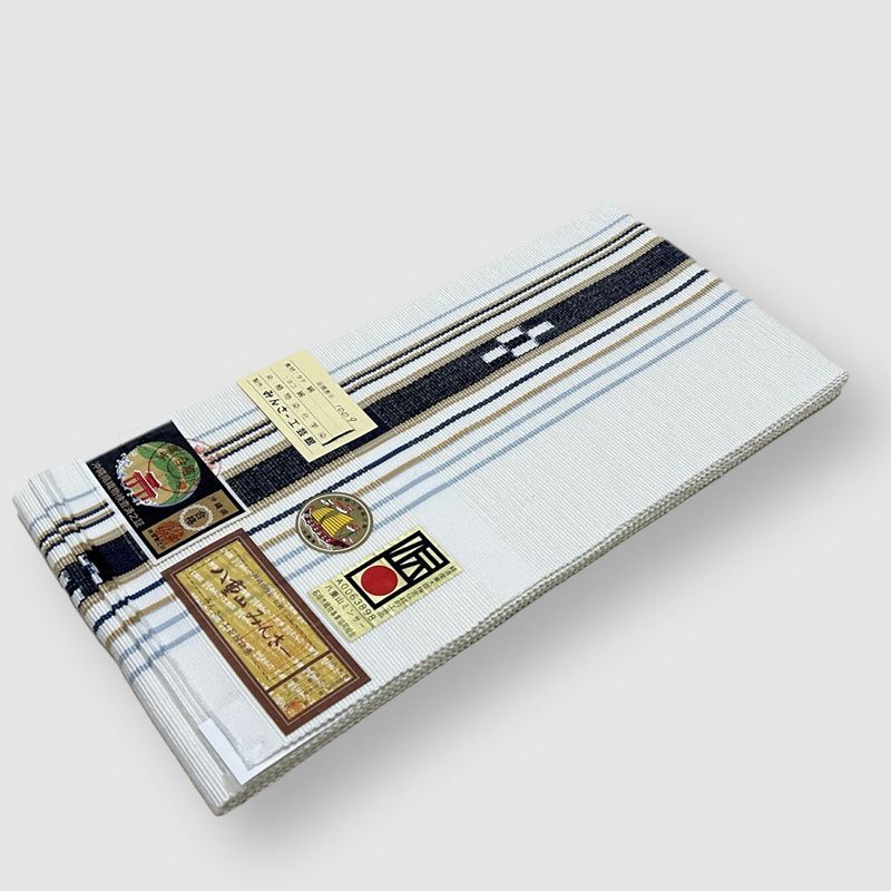 半幅帯 250635 綿 通年用 八重山 ミンサー 単帯 並尺 伝統的工芸品 ミンサー織 半巾帯 細帯 小紋 紬 袴下 浴衣 帯