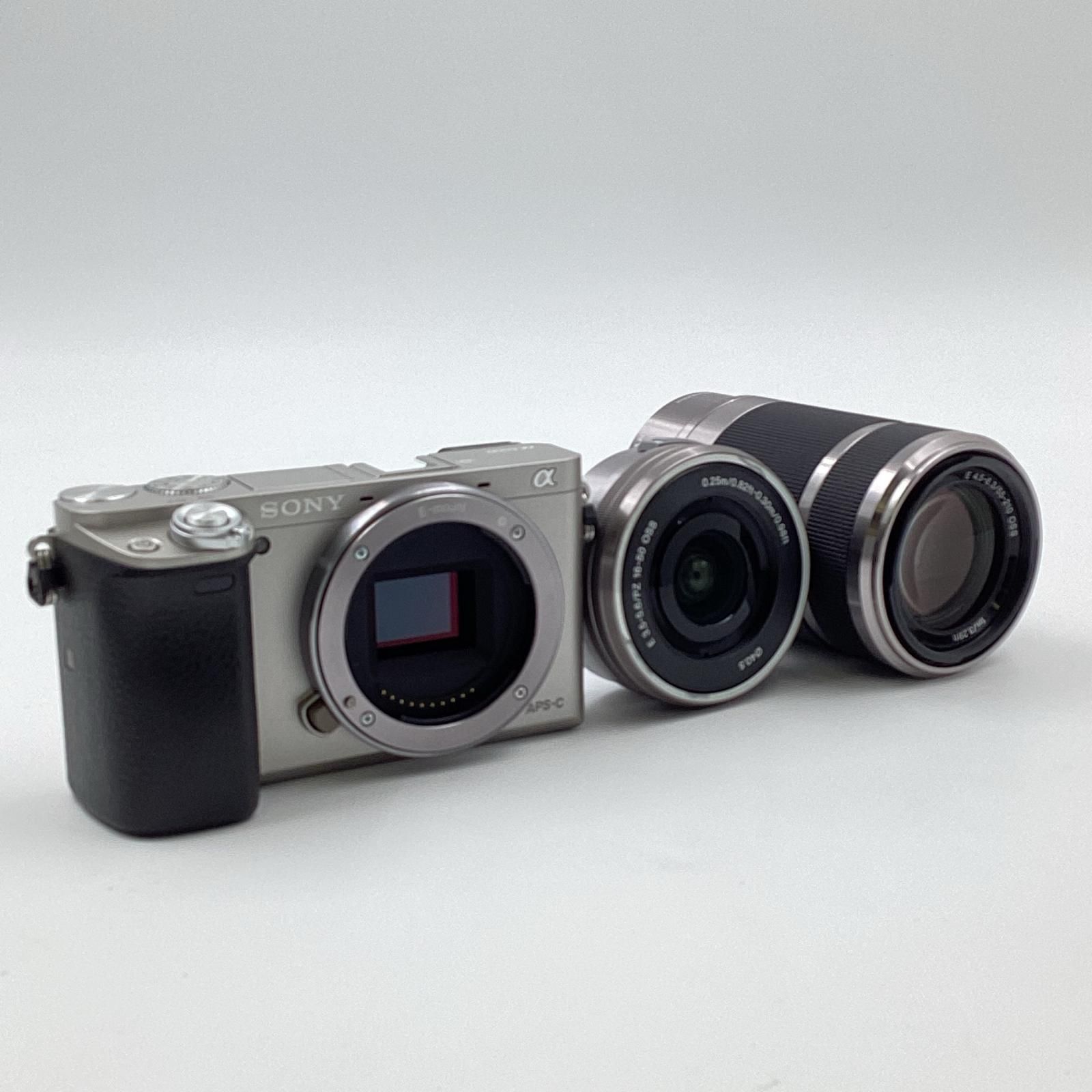 ソニー SONY α6000 ILCE-6000 ダブルレンズセット シルバー ミラーレス