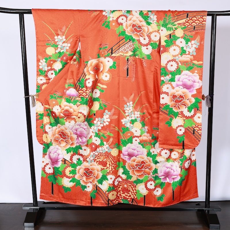 桜尽くし モダン マスタード 京都西陣「じゅらく」袋帯 振袖フルセット